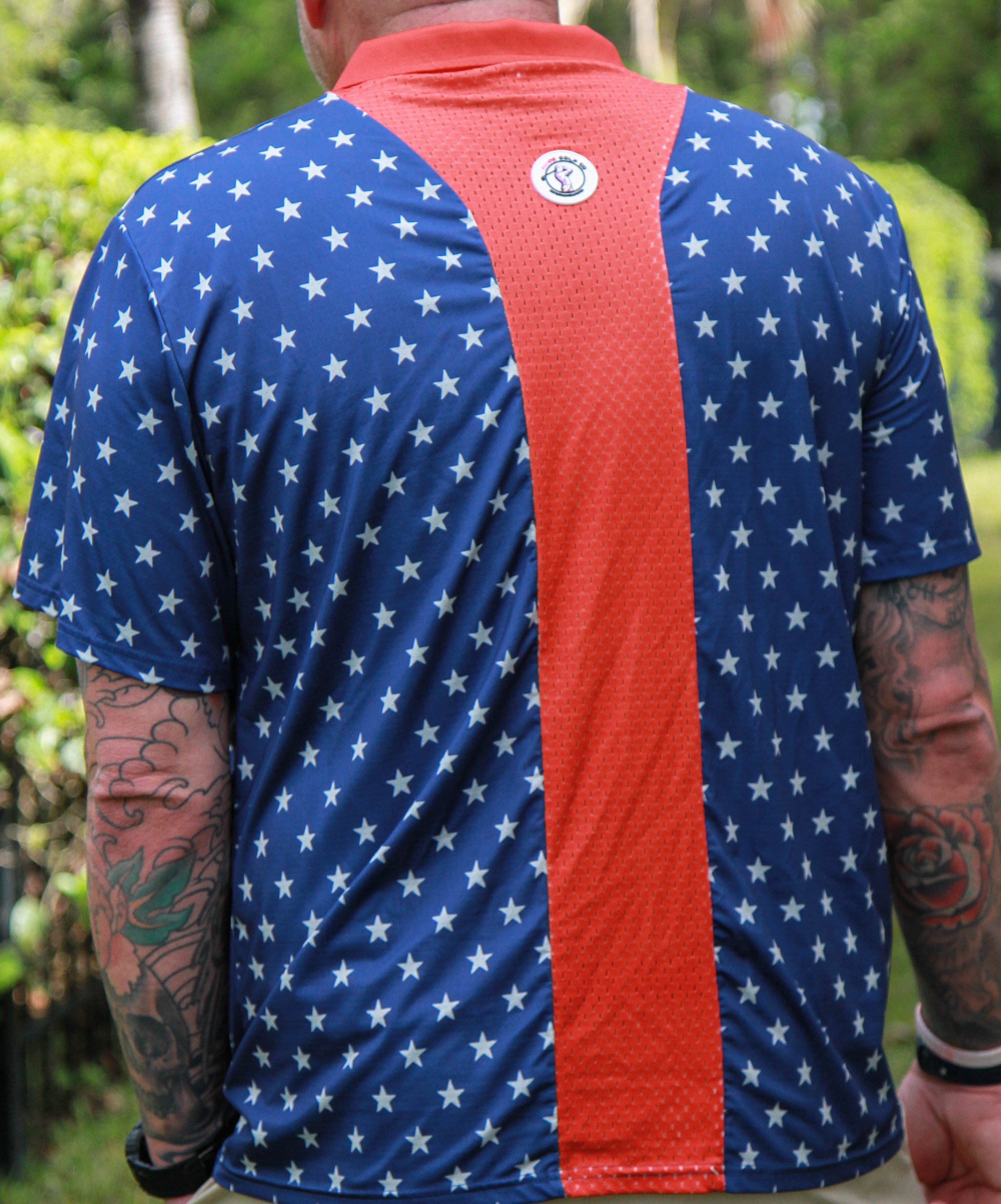 DriSpine™ Stars & Stripes Performance Golf Polo