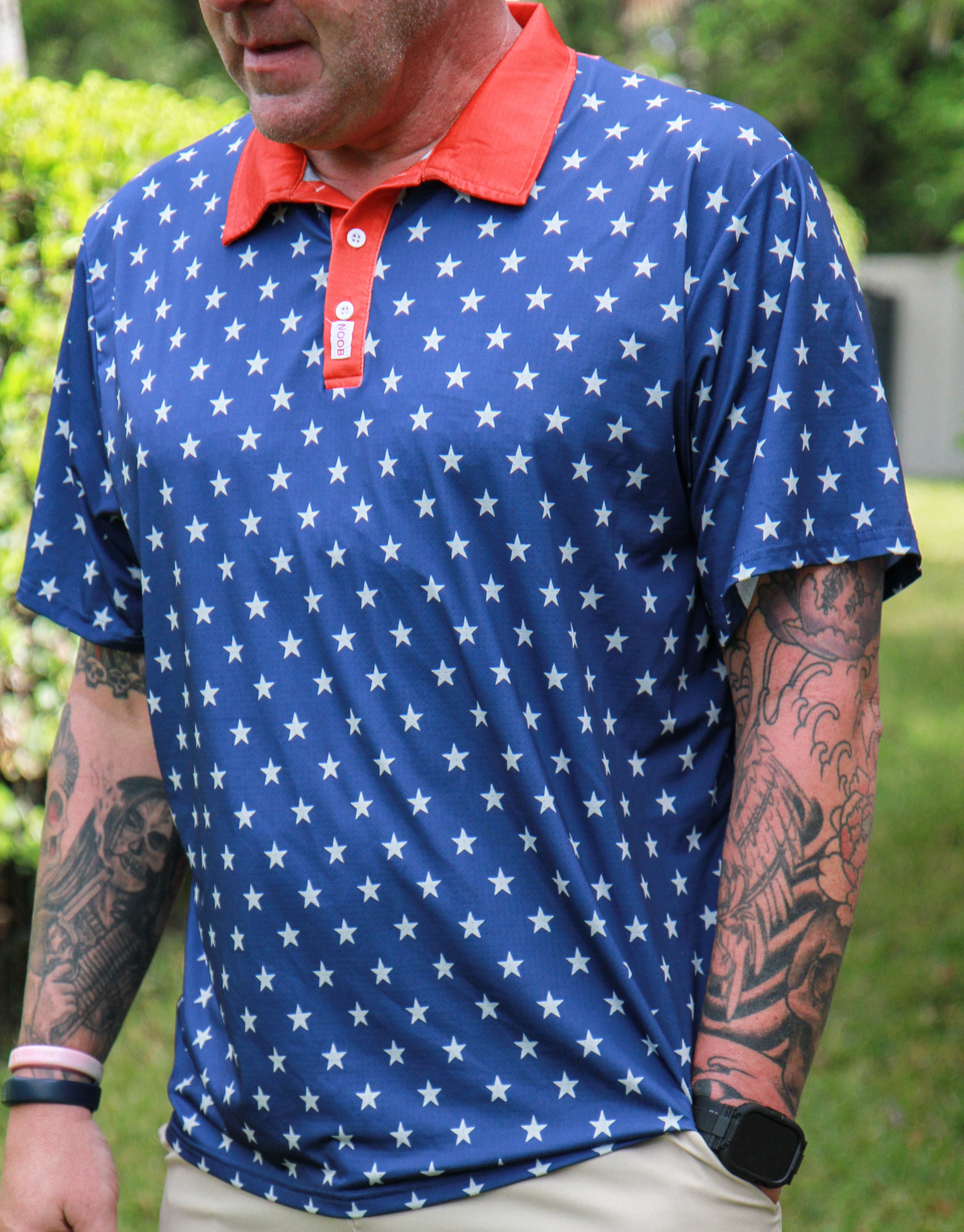 DriSpine™ Stars & Stripes Performance Golf Polo