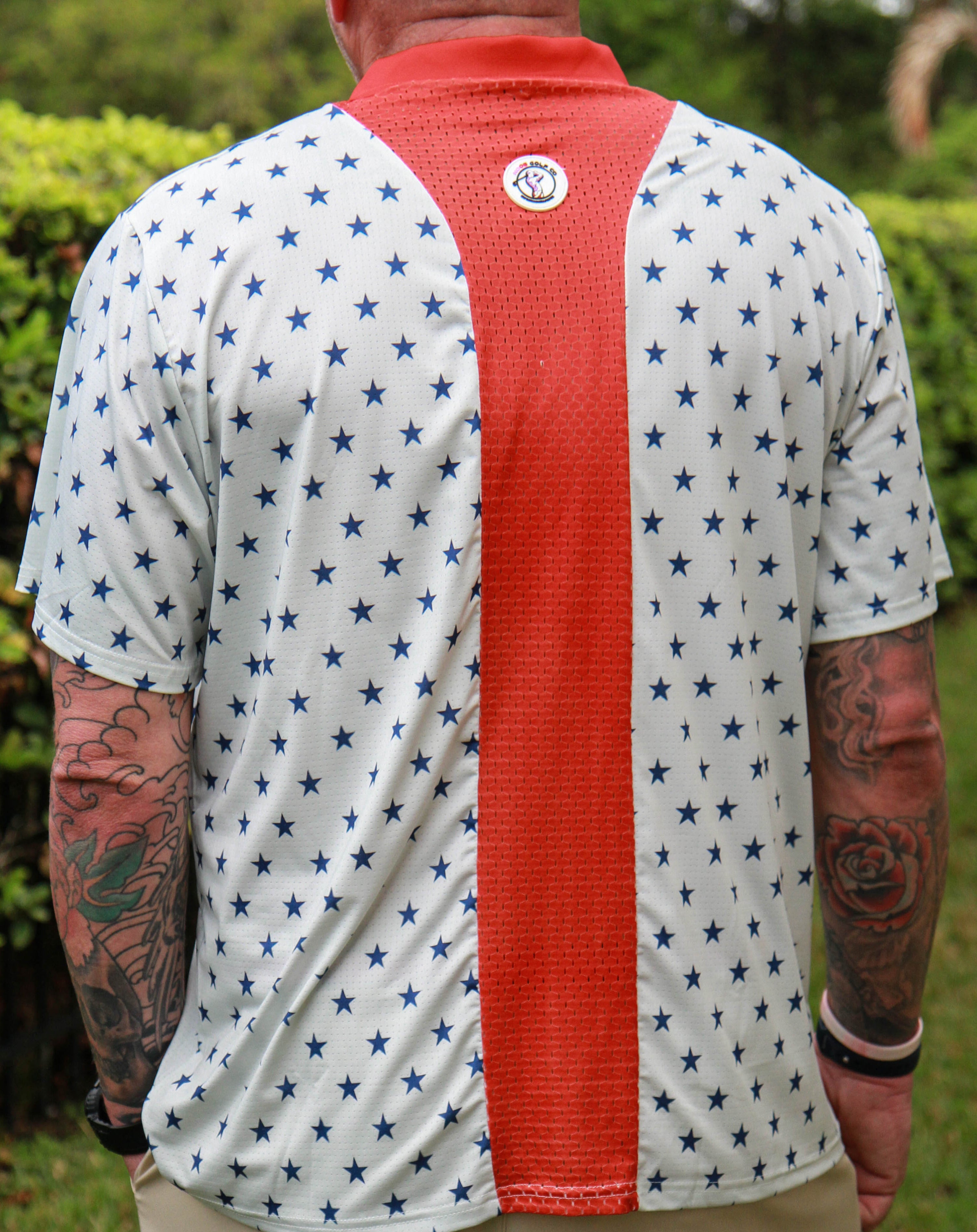 DriSpine™ Stars & Stripes Performance Golf Polo